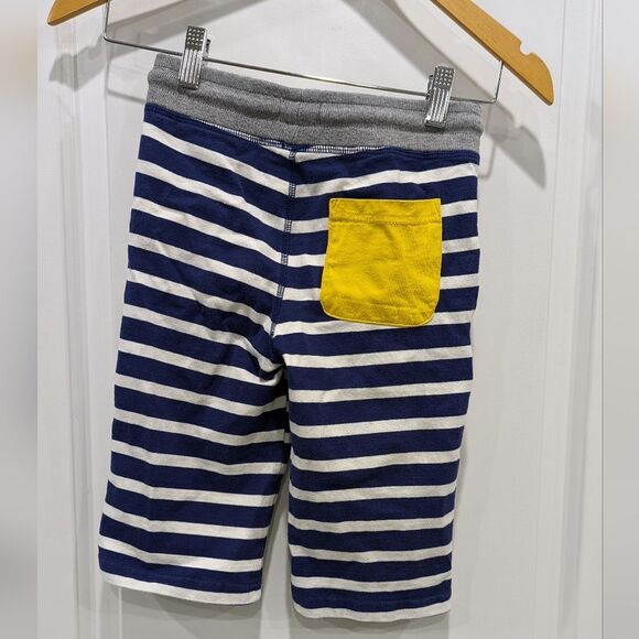 Mini Boden Jersey Baggies Sweat Shorts Blue White Striped Yellow Boys Size 7 - Picture 3 of 4